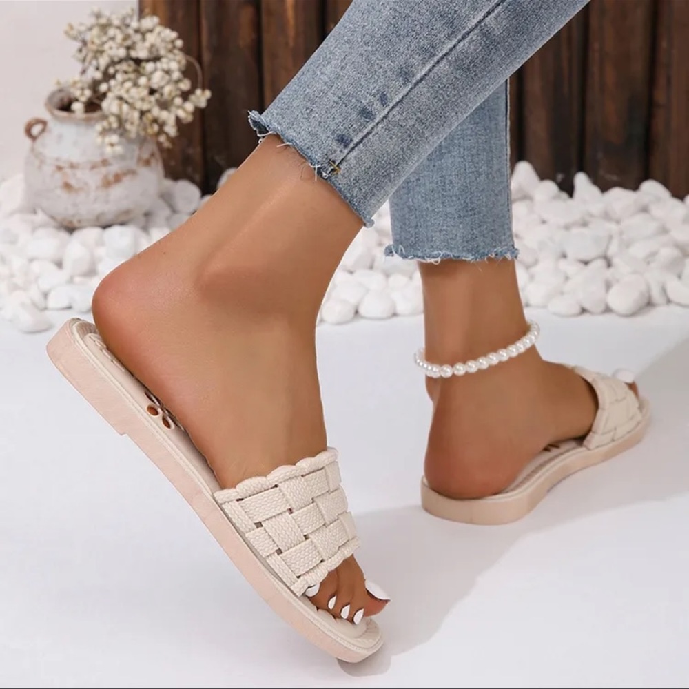 Golden floral slip ons - Picture 4 of 5